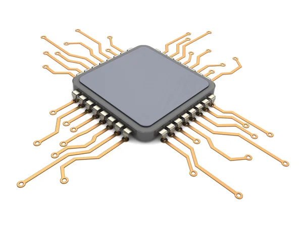 Cpu circuit illustration — Stock Photo, Image