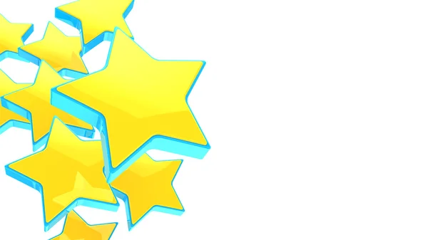 Illustration av gula stjärnor — Stockfoto