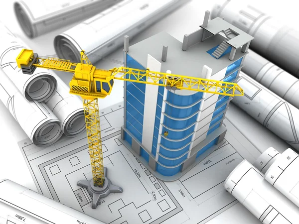 Building project illustration — Stock Photo, Image