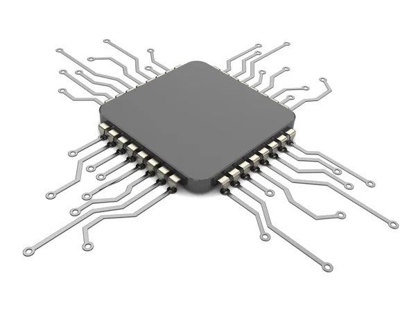 CPU circuit illustratie — Stockfoto