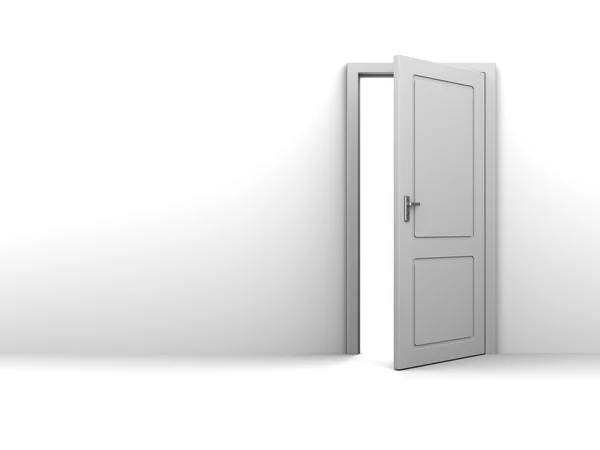 Полуоткрытая дверь — стоковое фото