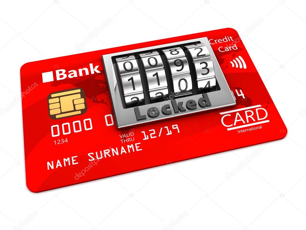 Credit card locked — Stock Photo © mmaxer 118479910