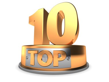 En iyi 10 sembolü beyaz üzerinde