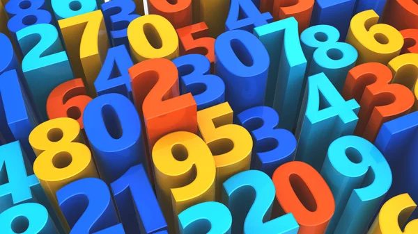 Illustration of numbers chaos — Stock Photo, Image