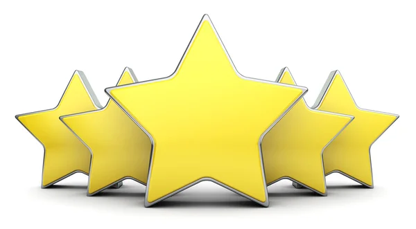 П'ять зірок, рейтинг — стокове фото