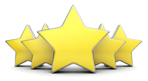 Five stars rating — Stock Photo, Image