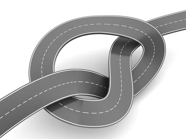 3d illustration of road knot — Stock Photo, Image