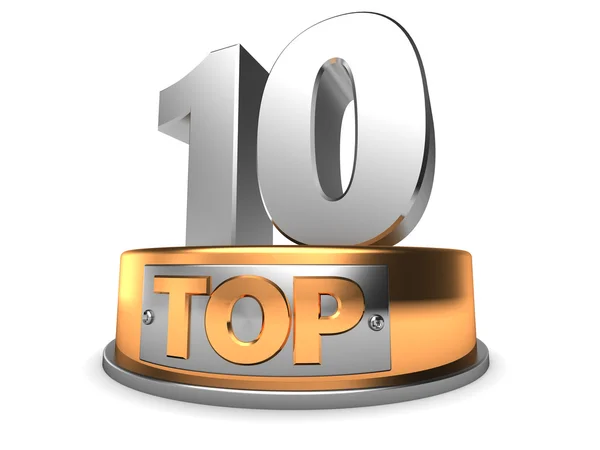 Ilustração de top 10 símbolo — Fotografia de Stock