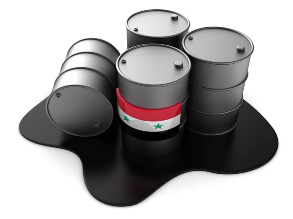 Syria oil barrels — Stock Photo, Image