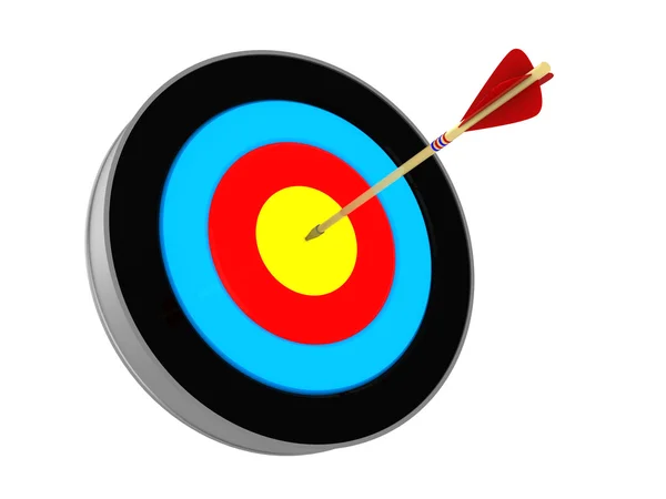 Illustration of target with arrow — Stock Photo, Image