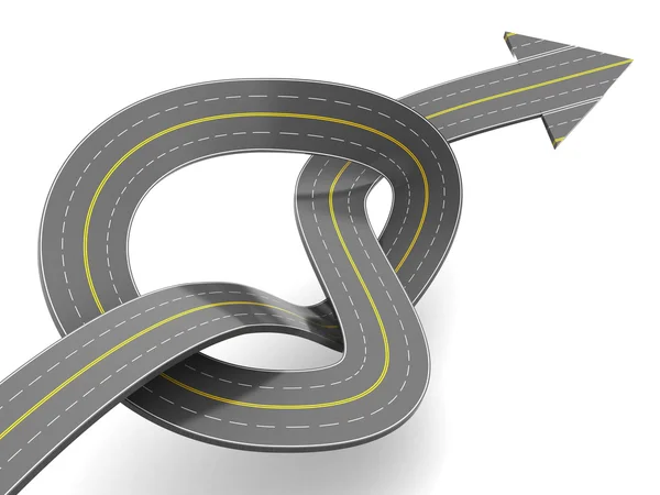 Illustration of road with arrow — Stock Photo, Image