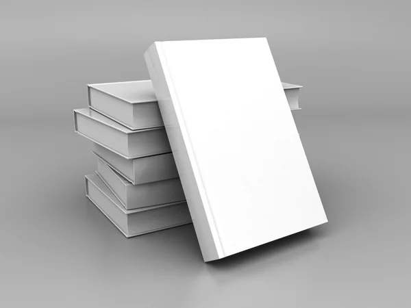Bücher mit leeren Einbänden stapeln sich — Stockfoto