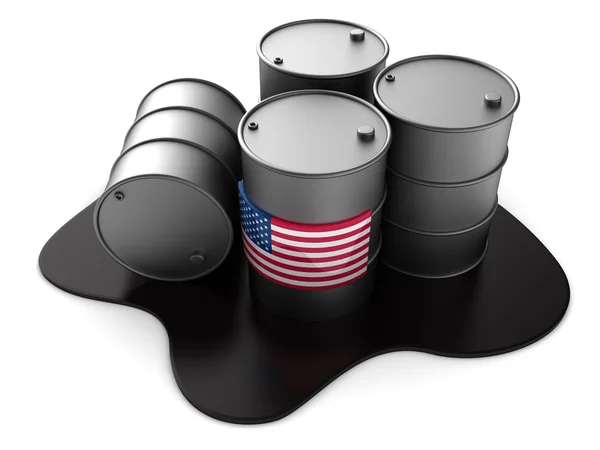 USA oil barrels — Stock Photo, Image