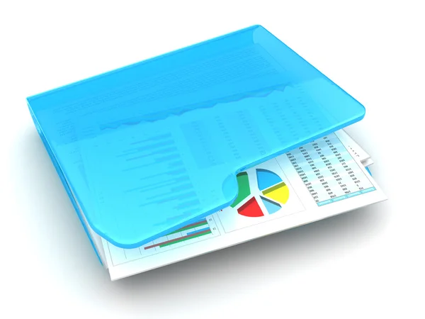 Lustration of business papers folder — Stock Photo, Image