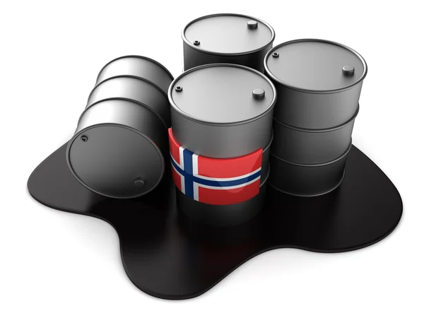 Norway oil barrels — Stock Photo, Image