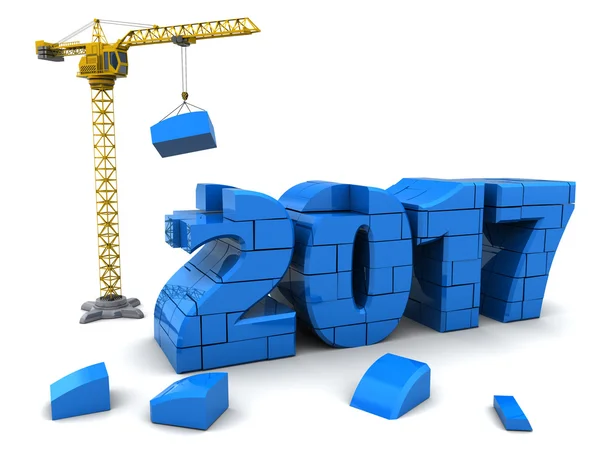 Nieuwjaar 2017 gebouwd — Stockfoto