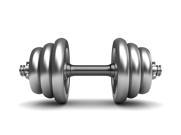 Dumbell op wit — Stockfoto