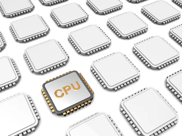 Микрочип cpu — стоковое фото