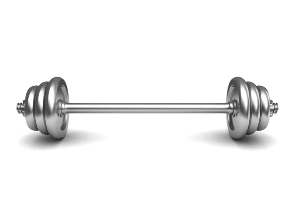 Barbell on white — Stock Photo, Image