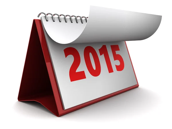 Kalender met 2015 teken op pagina — Stockfoto