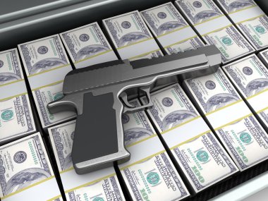 gun and money clipart