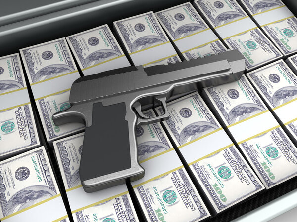 gun and money