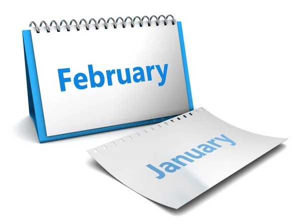 Februari kalender pagina — Stockfoto