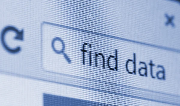 Web search on a computer screen — Stock Photo, Image