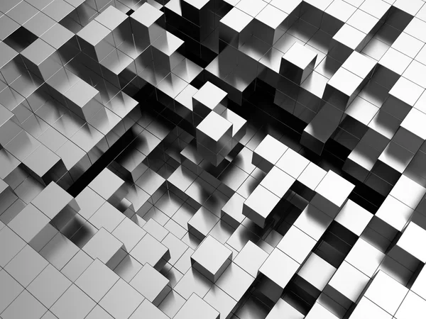 Cubes en acier fond — Photo