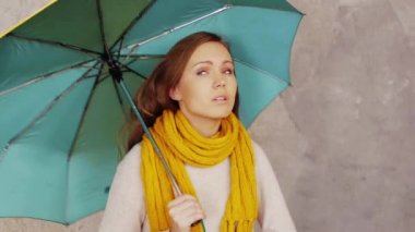 Kadın şemsiye depresyon ile