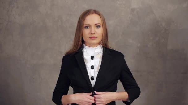 Conceito de super mulher de negócios — Vídeo de Stock