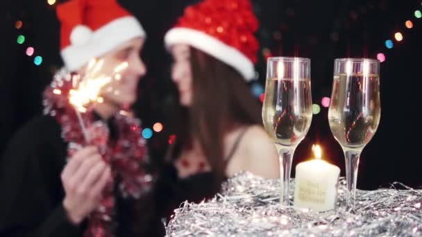 Kerstviering partij — Stockvideo