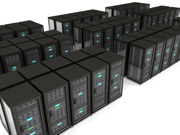 3d illustration of server room — Stock Photo, Image