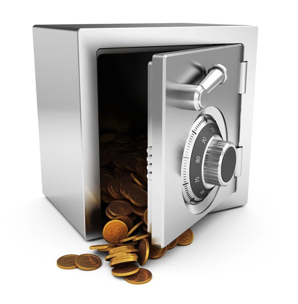 Steel safe full of money — Stock Photo © mmaxer 121468632