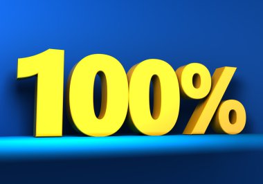 100 percent sign
