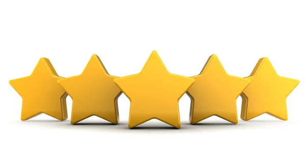 Five stars over white — Stock Photo, Image