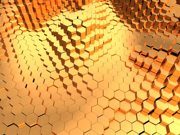 Gyllene hexagoner bakgrund — Stockfoto
