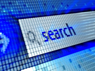 Monitör portre üzerinde arama