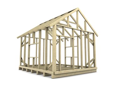 House çerçeve beyaz üzerine