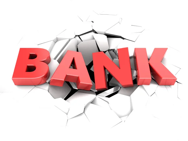 Conceito de falência bancária — Fotografia de Stock