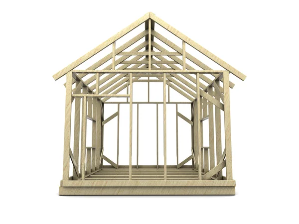 House frame over white — Stock Photo, Image
