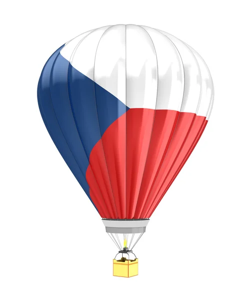 Tjeckiska flaggan ballong — Stockfoto