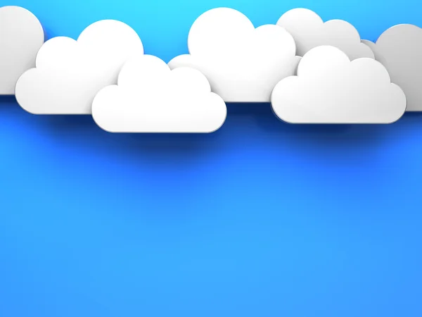 Blue background with clouds — Stock Photo, Image