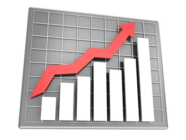 Business diagram över vita — Stockfoto