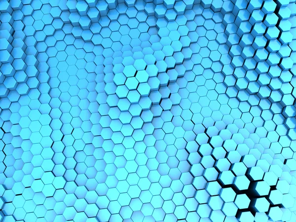 Blå hexagoner bakgrund — Stockfoto