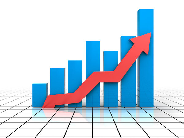 Бизнес-график поверх белого
