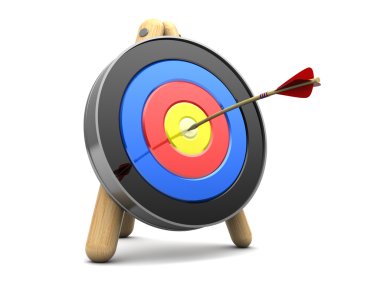 target with arrow in center clipart