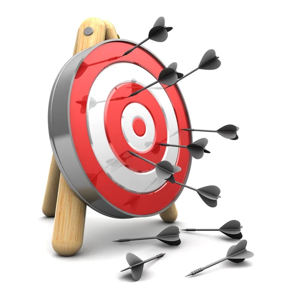 Darts and target, loosers concept — Stock Photo, Image