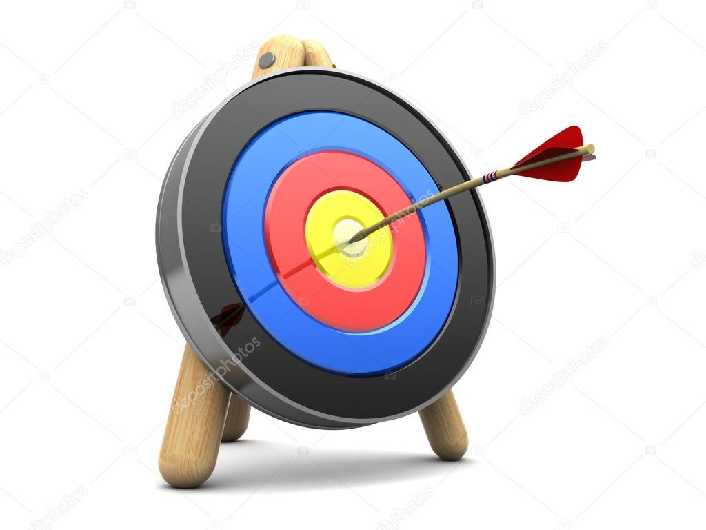 target with arrow in center