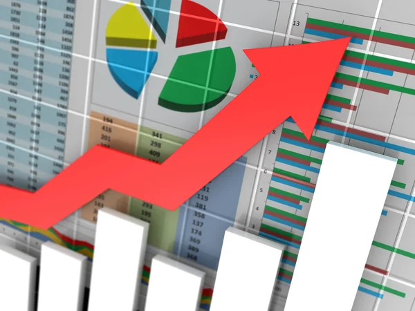 Business graph closeup — Stock Photo, Image